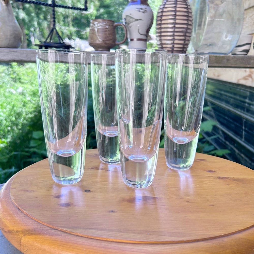 Vintage Crystal‎ Highball Glasses Clear American Bar Set of 4 Villeroy & Boch